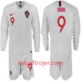 Portugal Fodboldtrøjer EDER 9 Børn Udebanesæt VM 2018 Langærmet